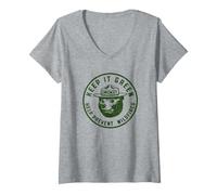 Damen Keep It Green! Help Prevent Wildfires Vintage Smokey Bear T-Shirt mit V-Ausschnitt