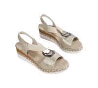 Damen Keilabsatz Sandalen Sale Frauen Schlangenmuster Sandals Sandaletten mit Elastischem Riemen Hanfseil Sandale Fisch Mund Sandal Dicke Sohle Sandalette Römische Slipper Leichte Walking Hausschuhe