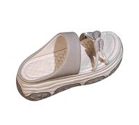 Damen Keilsandalen Einer Kalten Ziehenden In Einem Dicken 2026 Fee Wind Strass Strand Eine Hausschuhe Sommer Schuhe Für Sandalen Pantoletten Mit Fussbett Sommerschuhe Sommerhausschuhe Keilabsatz Grey