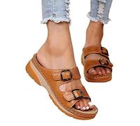 Damen Keilsandaletten Mode Plateau Pantoletten Pumps Clogs Modische Espadrilles Geschlossene Sandalen Flache Flip Flops Frauen Schlappen mit Keilabsatz Pumps Pantoffeln Sommer Offene Schuhe J299