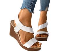 Damen Keilsandaletten Mode Plateau Pantoletten Pumps Clogs Modische Espadrilles Geschlossene Sandalen Flache Flip Flops Frauen Schlappen mit Keilabsatz Pumps Pantoffeln Sommer Offene Schuhe J313