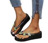 Damen Keilsandaletten Mode Plateau Pantoletten Pumps Clogs Modische Espadrilles Geschlossene Sandalen Flache Flip Flops Frauen Schlappen mit Keilabsatz Pumps Pantoffeln Sommer Offene Schuhe J291