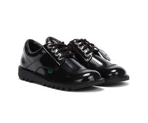 Damen Kickers Kick Lo Lackschuhe - (Schwarz) EU 36 / UK 3