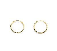 Damen & Kinder Creolen Hoop 14x1 mm Ohrstecker - Gelbgold 18 Karat (750) - Geschenkbox - Garantiezertifikat