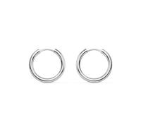 Damen & Kinder Ohrstecker Flexibles Hoop Creolen 12x1,5 mm Weißgold 18k - Mondepetit - Geschenkbox - Garantiezertifikat