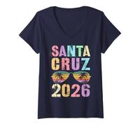 Damen Kinder Santa Cruz 2026 Urlaub Surfen Trip Matching Birthday T-Shirt mit V-Ausschnitt