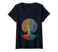 Damen Kindness Peace Equality Love Inclusion Hope Diversity T-Shirt mit V-Ausschnitt