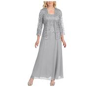 Damen Kleid Elegant Festliches Hochzeit Abendkleider GrößE GrößEn Cocktailkleid Damenkleider Dress Figurschmeichelnde Frauen Mollige Plissee-Kleid Spitzenkleid,Damen Kleider elegant