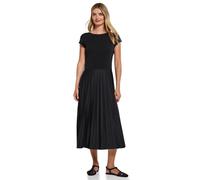 STREET ONE Damen A144564 Kleid mit Plissée-Rock, Schwarz, 46