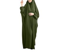 Damen Kleid Muslimisches Einteiliges Gebetskleid für Damen Abaya Kleid Islamischer Naher Osten Dubai Türkei Maxi Abaya Kaftan mit Hijab Kleid in voller Länge
