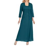 Damen Kleider Elegant, Abendkleider Elegant Für Hochzeit Festliche Damenmode Zweiteiler Brautkleid Spitzenkleid Cocktailkleider Festlich Moderne Brautmutter Zweiteiler Hochzeitskleider Festkleider Br