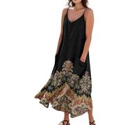 Damen Kleider Elegant Trägerkleid Damen Spaghettiträger-Kleid A Linie Luftige Sommerkleider Umstandskleid Festlich Weisses Strandkleid Große Größen Sommerkleidung Multiway Sommerkleid Lang