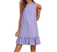 Damen Kleider Freizeit Lose Sommerkleid Lang Boho Maxikleid Strandkleid Blumenkleid,Kleid Knielang Damen,Weich/atmungsaktiv