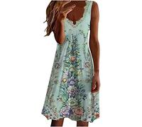 Damen Kleider Geschenke für Frauen Rundhals Halfter Shirtkleid T-Shirt Bluse Blusenkleid Chiffon Boho Lange Kleid Sommerkleid mit Gürtel meine bestellungen anzeigen Vintage Spitzenkleid Hochzeit