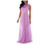 Damen Kleider Große Größen Spitzenkleid Cocktailkleid für Hochzeit Abendkleid Lang Festliches Kleid Chiffon Vintage Kleid Party Ballkleid Brautjungfernkleider Maxikleid Elegant Spitzen Sommerkleid
