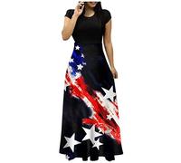 Damen Kleider, Latzkleid Damen Luftige Strandkleider Cocktailkleiddamen Blusenkleid Damen Langarm Freizeitkleid Schwarzes Kleid Damen Boho-Kleid Print Bustier Sundress,Black,S