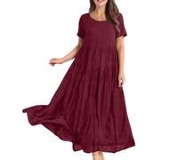 Damen Kleider Maxikleid Strandkleid Damen Lang A Linien Boho Kleid Große Größen Lange Sommerkleider Chiffonkleid Damenkleider Festlich Strandkleider A Linie Schwangerschaftskleid Leichte
