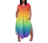 Damen Kleider Sommer Boho-Kleid Leichte Italienische Sommerkleider A Linie Umstandskleid Festlich Stillkleid Luftige Sommerkleid Lang Shirtkleid Multiway Sommerkleidung Schwarzes Maxikleid