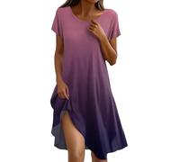 Damen Kleider Sommerkleid Midi Musselin Boho-Kleid Sommer A Linien Damenkleider Blusenkleid Festliches Strandkleid Damen Tenniskleid Hemdblusenkleid Große Größen Sommerkleid Leicht Und Luftig