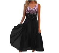 Damen Kleider Spitzenkleid Chiffon Cocktailkleid Festliches Ballkleid Brautjungfernkleider Für Hochzeit Midi Abendkleider S-5XL