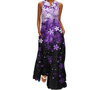 Damen Kleider Spitzenkleid Chiffon Cocktailkleid,Strandkleid Damen Lang T-Shirt Kleid Große Größen Lässige Shirtkleider Strandkleid Freizeit Spaghettiträger Lange Kleider Blusenkleider Schön