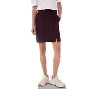 Kniefreier Rock aus Cord mit Schlitzdetail