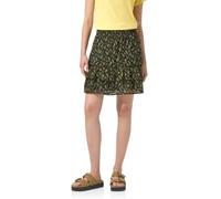 Street One Studio Frauen Knielanger Chiffon-Rock mit Print in Blau, Gr: 38
