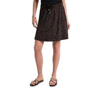 Minirock STREET ONE, Damen, Gr. 34, braun (molten earth), Stoff, 95% Viskose, 5% Elasthan, regular fit knielang, Röcke Minirock, Middle Waist (14533520-34) molten earth