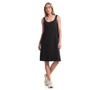 Sommerkleid STREET ONE, Damen, Gr. 44, EURO-Größen, schwarz, Stoff, 95% Viskose, 5% Elasthan, unifarben, regular fit knielang, Rundhals, abgesteppt, Kleider Sommerkleid, aus Viskose (71543847-44) schw
