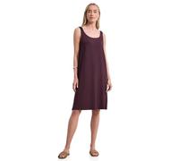 Sommerkleid STREET ONE, Damen, Gr. 40, EURO-Größen, rustic rouge, Stoff, 95% Viskose, 5% Elasthan, unifarben, regular fit knielang, Rundhals, abgesteppt, Kleider Sommerkleid, aus Viskose (47983821-40)