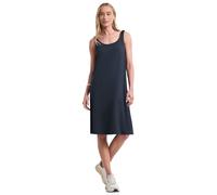 Sommerkleid STREET ONE, Damen, Gr. 44, EURO-Größen, shadowed navy, Stoff, 95% Viskose, 5% Elasthan, unifarben, regular fit knielang, Rundhals, abgesteppt, Kleider Sommerkleid, aus Viskose (91706323-44