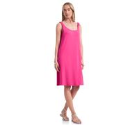 Sommerkleid STREET ONE, Damen, Gr. 44, EURO-Größen, magenta dream, Stoff, 95% Viskose, 5% Elasthan, unifarben, regular fit knielang, Rundhals, abgesteppt, Kleider Sommerkleid, aus Viskose (32587069-44
