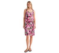 Sommerkleid STREET ONE, Damen, Gr. 34, EURO-Größen, bunt (magenta dream), Stoff, 100% Viskose, gemustert, normal knielang, V-Ausschnitt, abgesteppt, Kleider Sommerkleid, aus Viskose (97615962-34) mage