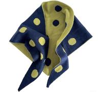 Damen Kopftuch Retro Punkte Dreieck Warm Polyester Unisex(Green)