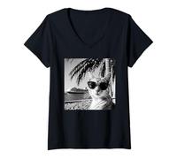 Damen Kreuzfahrtschiff und Europa-Kreuzfahrten T-Shirt mit V-Ausschnitt