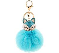 feifanshop Damen Künstlichen Kaninchenfell Pom Pom Ball Fell Pelz Bommel Schlüsselanhänger Taschenanhänger Schlüssel Taschen Fellanhänger Pelz-Anhänger für Telefon Handtaschen Auto