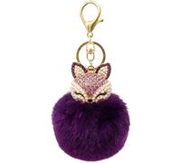 feifanshop Damen Künstlichen Kaninchenfell Pom Pom Ball Fell Pelz Bommel Schlüsselanhänger Taschenanhänger Schlüssel Taschen Fellanhänger Pelz-Anhänger für Telefon Handtaschen Auto
