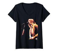 Damen Kurt Cobain Nirvana In Utero Tour von Phil Nicholls T-Shirt mit V-Ausschnitt