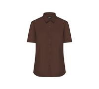 Damen Kurzarm Bluse "JN679" - James & Nicholson Brown XL