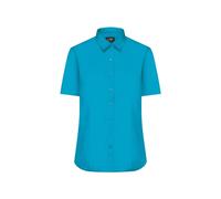 Damen Kurzarm Bluse "JN679" - James & Nicholson Turquoise XXL