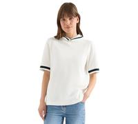 Kapuzenshirt CECIL, Damen, Gr. M (40), vanilleweiß, Jersey, Obermaterial: 97% Baumwolle, 3% Elasthan, unifarben, regular fit hüftbedeckend, ohne Ausschnitt, Rippbündchen, Shirts Kapuzenshirt, in struk