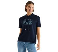 Damen Kurzarm Shirt mit Kapuze und Wording