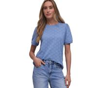 Street One Frauen Kurzarm Shirt mit Rundhals aus Spitze in Blau, Gr: 36