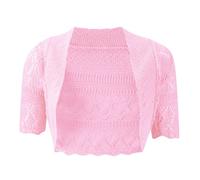 Damen Kurzarm Strick Bolero Größen 8-12, rosa