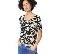 Street One Kurzarmshirt Style NEW Gerda Damen Gr. 38 Jersey gemustert shadowed navy Rundhals