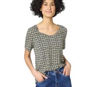Street One Kurzarmshirt Style Gerda Damen V-Ausschnitt 50/50 Baumwolle/Modal shadowed navy Gr. 34