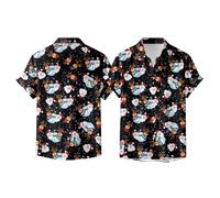 Damen Kurzarmbluse Mit Floralem Print Und Offener Knopfleiste Leichte Cover Up Bluse Für Sommer Bequem Und Stylisch Für Damen Shirt Bedruckt Kurzarm