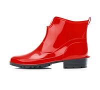 Ladeheid Gummistiefel Damen Kurz Wasserdicht Damenschuhe Elegant und Bequem LA-930 (Rot, 36 EU)
