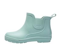 Damen Kurze Gummistiefel rutschfeste PVC Regenstiefel Wasserdicht Kurz Booties Reitstiefel Stiefel Stiefeletten Mode Gartenschuhe Schnee Schlupfstiefel