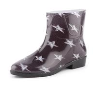 Damen Kurze Stiefeletten LAZT201802 Schwarze/Weiße Sterne 101M 38 38 Schwarze/Weiße Sterne 101M